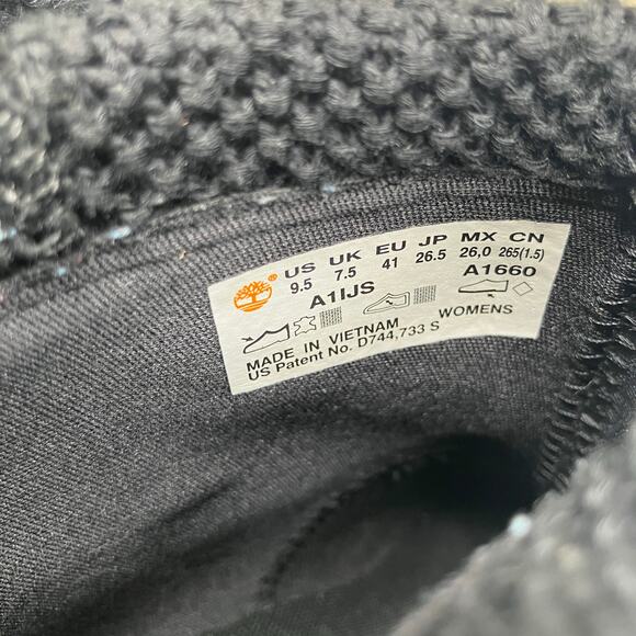 Timberland Kellis Mid Height Lace up Boot Sz 9.5 B Leather Fabric Wedge Utility - Picture 11 of 11